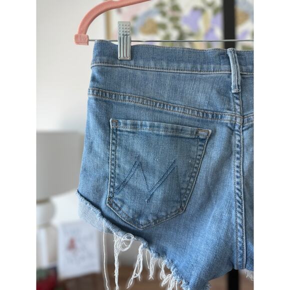 Mother Mid Rise Rascal Slit Flip Cutoff Jean Short One Smart Cookie Womens Sz 26 - Picture 5 of 11